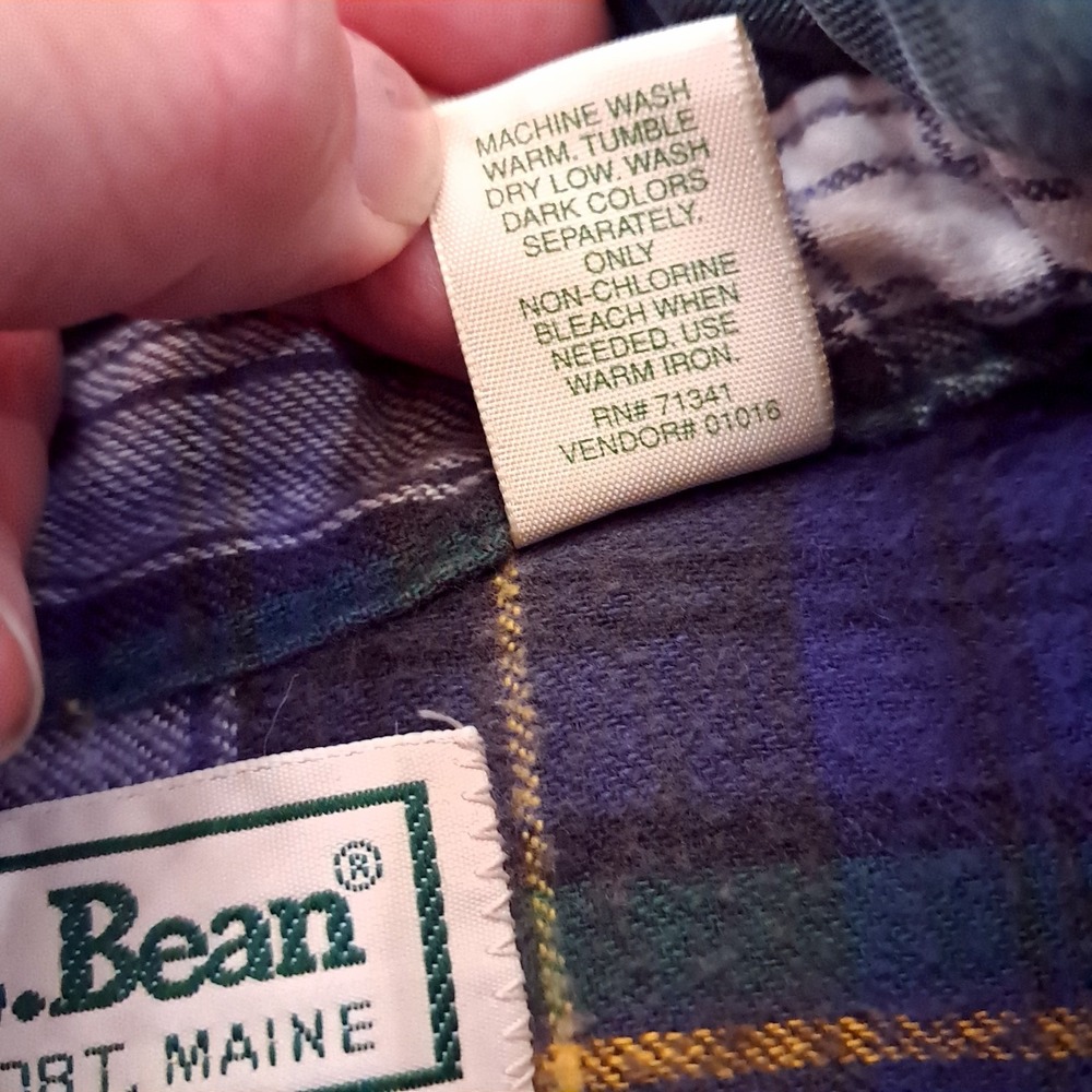 Vintage LL Bean Womens Hurricane Shirt Jacket sz M Medium Freeport green flannel - Picture 8 of 11